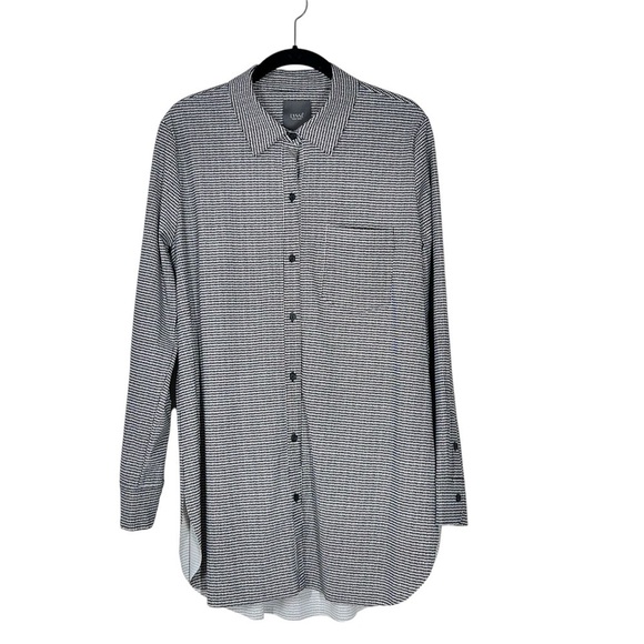 LYSSE New York Schiffer Long Sleeve Houndstooth Tunic Blouse Women's Size L - Picture 11 of 16